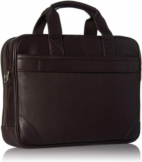 New Ben Sherman Top Zip Laptop Portfolio Brown Laptop Bag Brown