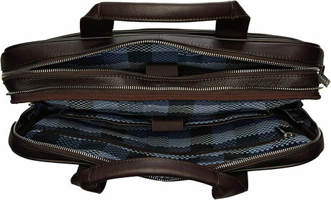 New Ben Sherman Top Zip Laptop Portfolio Brown Laptop Bag Brown