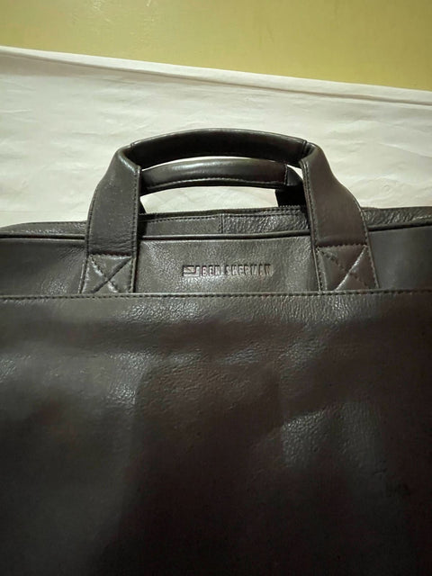 New Ben Sherman Top Zip Laptop Portfolio Brown Laptop Bag Brown