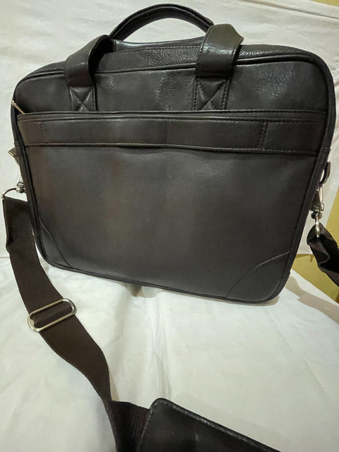 New Ben Sherman Top Zip Laptop Portfolio Brown Laptop Bag Brown