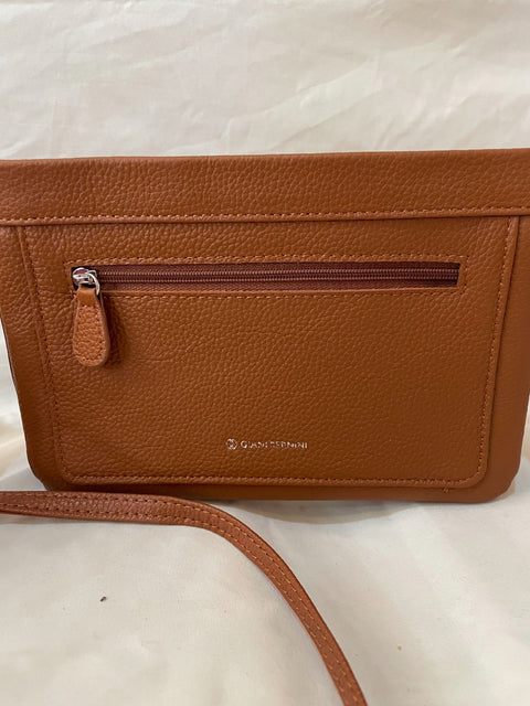 $109 Giani Bernini Women's Softy Leather Crossbody Bag Small Brown