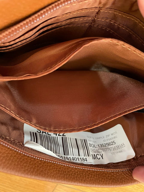 $109 Giani Bernini Women's Softy Leather Crossbody Bag Small Brown