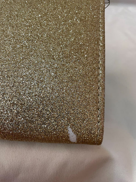 INC International Concepts Women's Carolyn Glitter Clutch Gold Party Bag