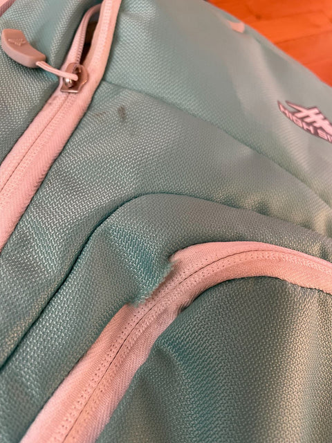$180 High Sierra Freewheel Pro Wheeled Backpack Aqua Blue Carry On