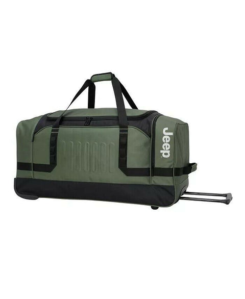 $150 Jeep Pilot 32" Wheeled Duffel Travel Bag Rolling Wheeled Green