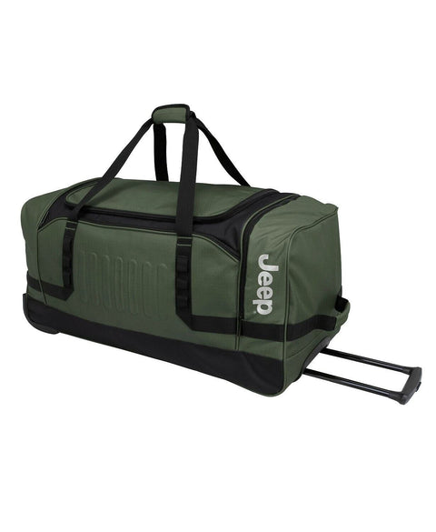 $150 Jeep Pilot 32" Wheeled Duffel Travel Bag Rolling Wheeled Green