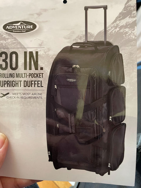 $150 Travelers Club Adventure 30" Xpedition Multi-Pocket Rolling Duffel Black