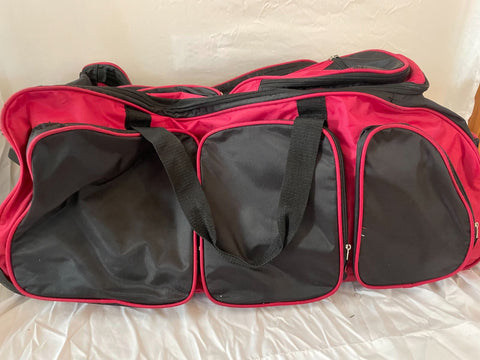 $150 Travelers Club Adventure 30" Xpedition Multi-Pocket Rolling Duffel Red Blk