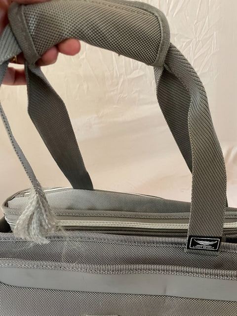 Delsey Two Wheeled Duffel Travel Bag Rolling Wheeled Silver Gray 22" carry on
