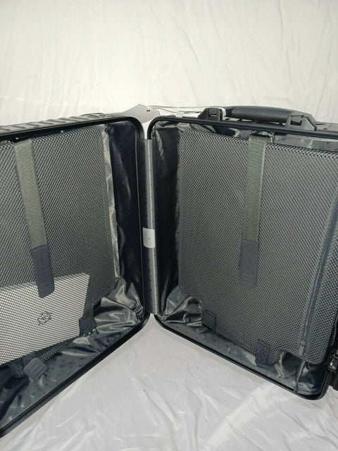 New Rimowa ORIGINAL Cabin Plus Black Aluminum Carry On 22" Luggage Spinner