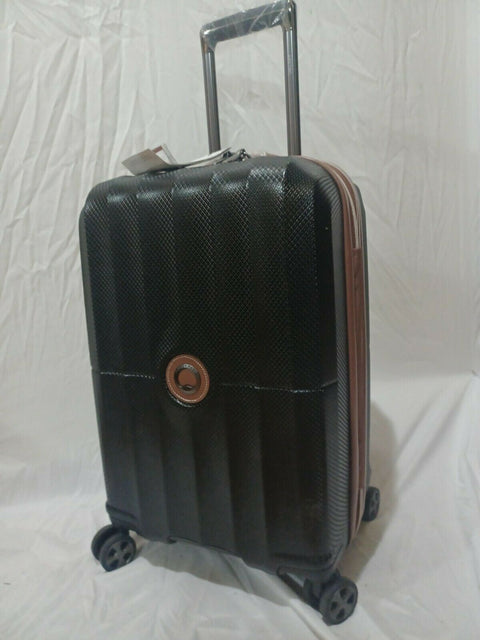 $520 DELSEY St. Tropez 20" Hard Spinner Luggage Suitcase Carry On Black Tsa