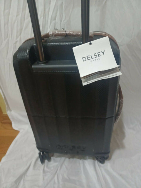 $520 DELSEY St. Tropez 20" Hard Spinner Luggage Suitcase Carry On Black Tsa