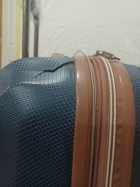 $640 DELSEY St. Tropez 28" Hard-Case Spinner Luggage Suitcase Blue Check-In