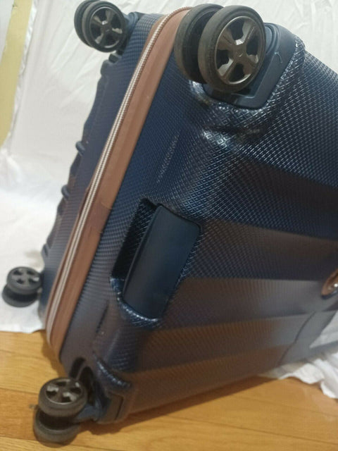 $640 DELSEY St. Tropez 28" Hard-Case Spinner Luggage Suitcase Blue Check-In