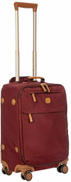 New Brics 21” Spinner w/Frame Suitcase Bordeaux Lightweight Softcase Red Luggage