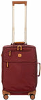 New Brics 21” Spinner w/Frame Suitcase Bordeaux Lightweight Softcase Red Luggage
