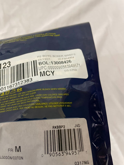 New Polo Ralph Lauren Boys Boxer Brief White Underwear Signature Waist M 10-12