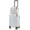 American Green Travel Melrose Anti Theft White Gold 2 PC Carry On Luggage Set