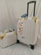 American Green Travel Melrose Anti Theft White Gold 2 PC Carry On Luggage Set