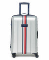 $450 New Tommy Hilfiger Riverdale 26" Hard Medium Check In Luggage Silver