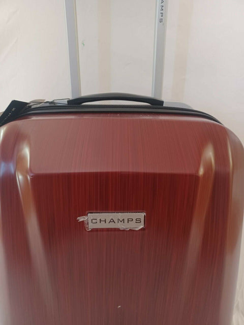 $420 New CHAMPS Escape Hardside Luggage Suitcase Red Carry On 20" Spinner