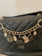GUESS Women's Victoria Chain Shoulder Bag Quilted Black