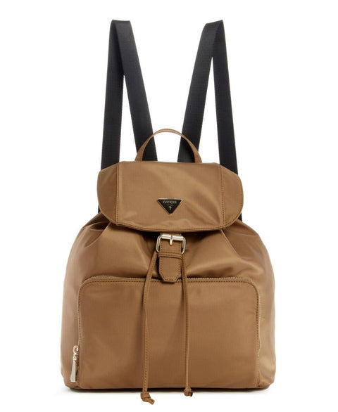 New GUESS Women's Jaxi Nylon Large Backpack Khaki Beige Shoulder Bag