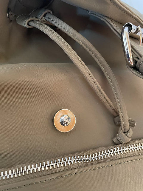 New GUESS Women's Jaxi Nylon Large Backpack Khaki Beige Shoulder Bag
