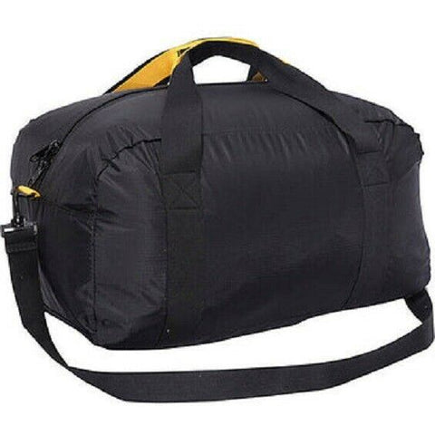 New A Saks 22" Duffel In Pouch Black Foldable Carry on Size Bag