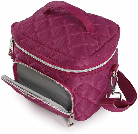 BEBE Women's Gigi Reusable Insulated Lunch Box Tote Bag Wine One Sizev b;n
