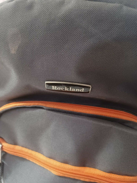 Rockland 17" Rolling Backpack Gray Two Wheeled Shoulder Bag Pack with Handle