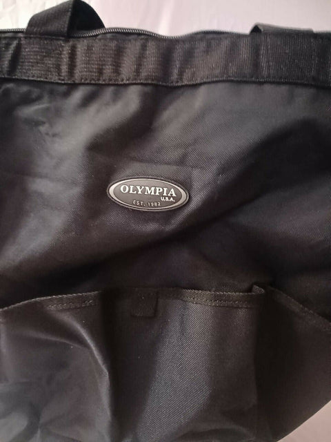 New Olympia Rolling Tote Bag Two Wheeled Bag with Handle Black