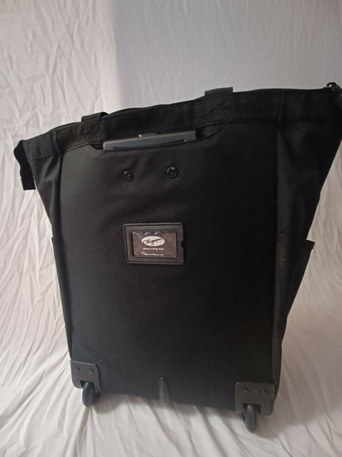 New Olympia Rolling Tote Bag Two Wheeled Bag with Handle Black
