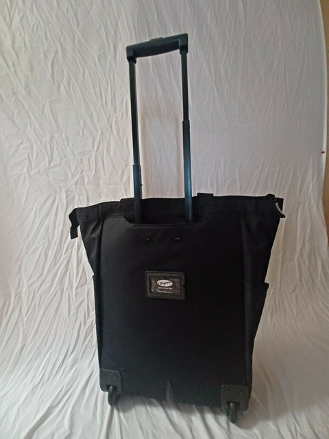 New Olympia Rolling Tote Bag Two Wheeled Bag with Handle Black