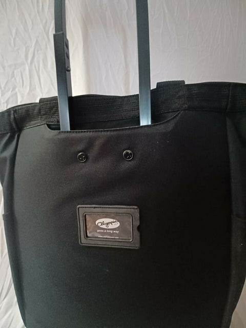 New Olympia Rolling Tote Bag Two Wheeled Bag with Handle Black