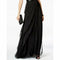 NEW Adrianna Papell Women's One-Shoulder Tiered Chiffon Gown Black Size 14