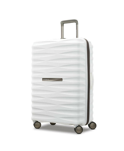 $400 New Samsonite Volatge 25" Hardside Spinner Luggage White Suitcase TSA