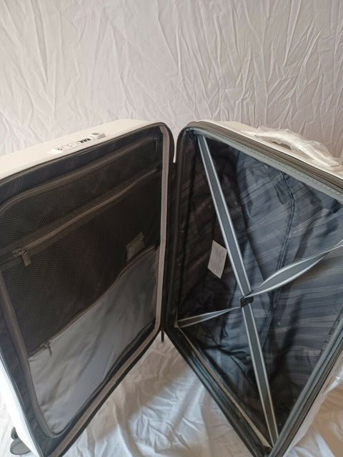 $400 New Samsonite Volatge 25" Hardside Spinner Luggage White Suitcase TSA
