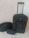 $300 TAG Ridgefield Black 3 PC Luggage Set Carry On Suitcase Lightweight