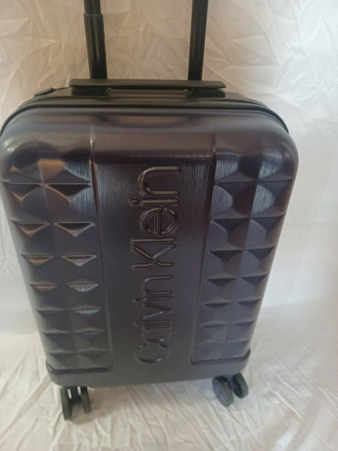 $350 New Calvin Klein Central Park West Luggage Blue Spinner Carry On TSA 20'