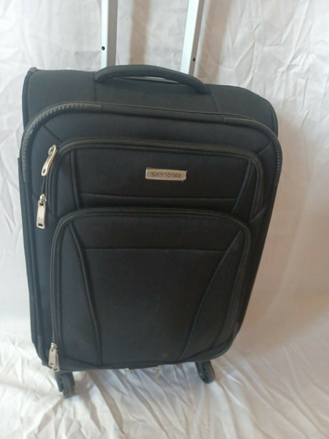 $400 Samsonite 21" Carry On Softcase Spinner Suitcase Luggage Black