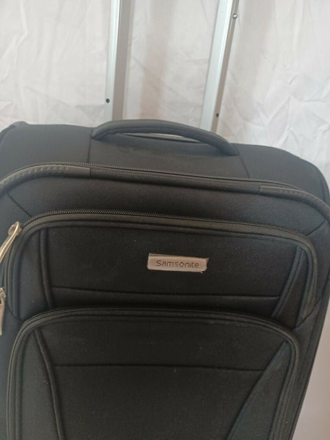 $400 Samsonite 21" Carry On Softcase Spinner Suitcase Luggage Black
