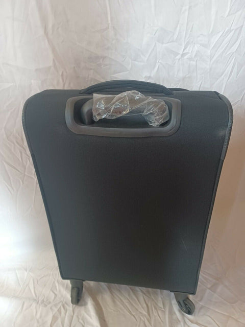 $400 Samsonite 21" Carry On Softcase Spinner Suitcase Luggage Black