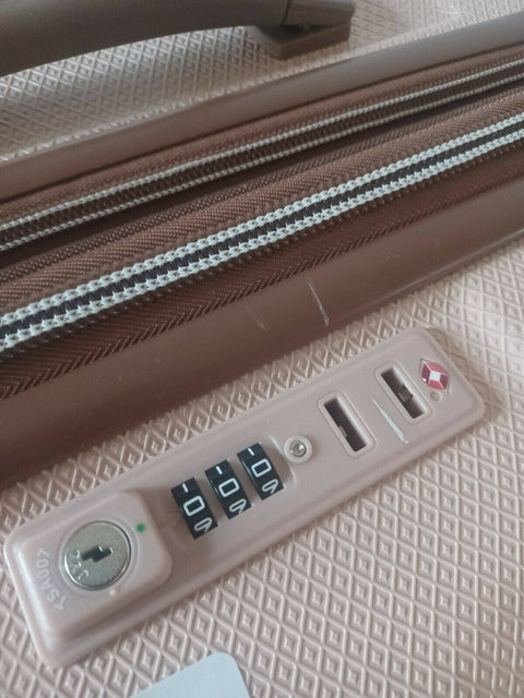 $520 DELSEY St. Tropez 28" Hard-Case Spinner Luggage Suitcase Pink Check-In TSA