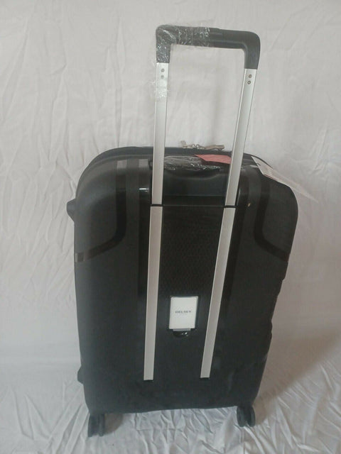 $560 New DELSEY Paris Clavel Hard Expandable Luggage Spinner Wheels Black 25"