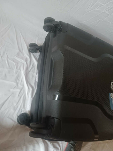 $560 New DELSEY Paris Clavel Hard Expandable Luggage Spinner Wheels Black 25"