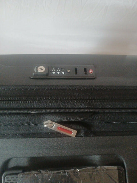 $560 New DELSEY Paris Clavel Hard Expandable Luggage Spinner Wheels Black 25"
