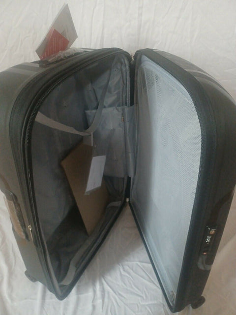 $560 New DELSEY Paris Clavel Hard Expandable Luggage Spinner Wheels Black 25"