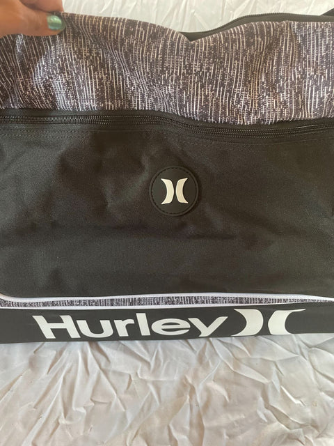 New Hurley Rolling Wheeled Duffel Grey Tweed 30" Check In Bag