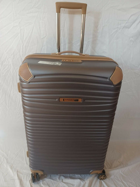 LONDON FOG Oxford II Hard Expandable Spinner Luggage Gray 29" TSA